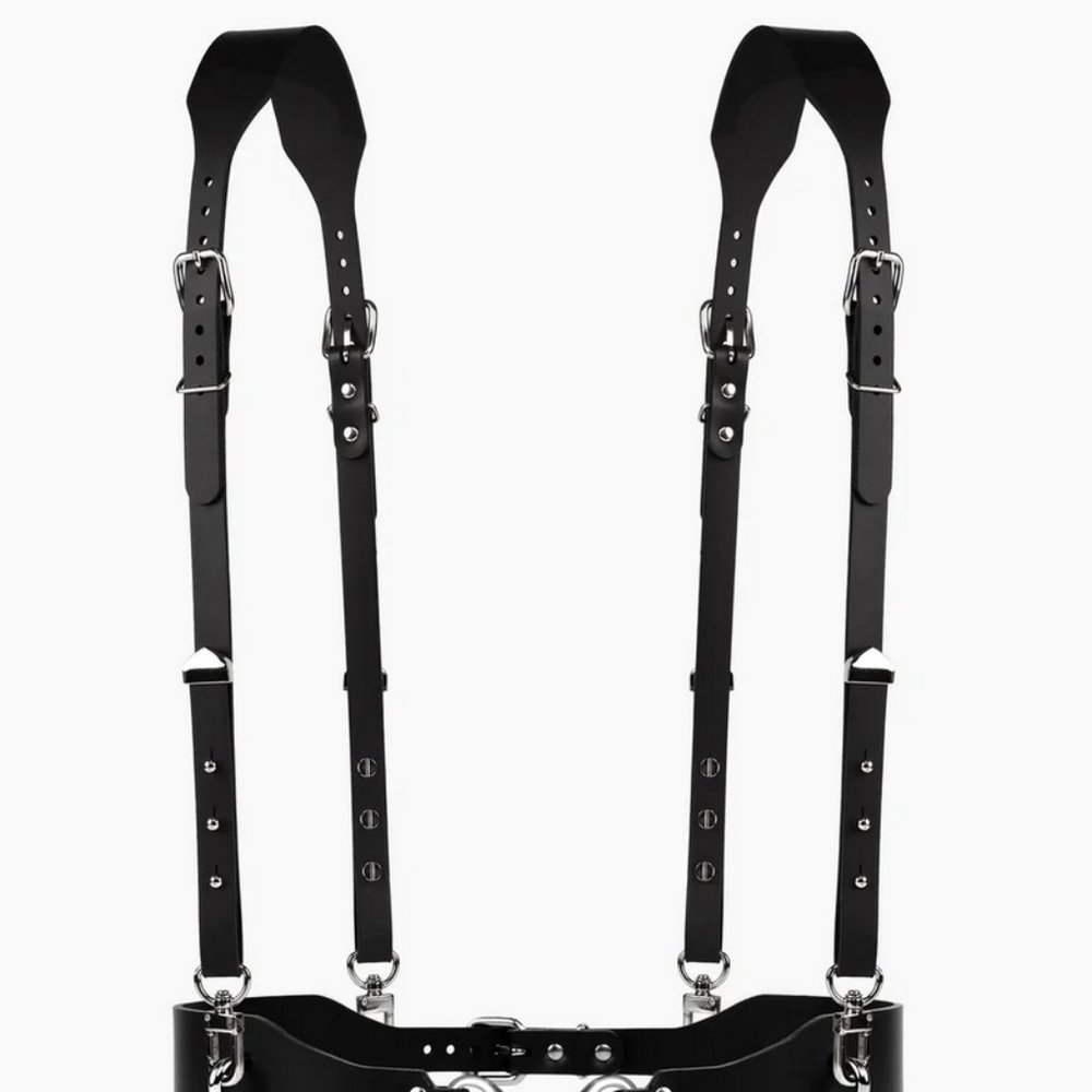 Baby Turns Blue Eden Harness Vegan Leather - Medium Petite